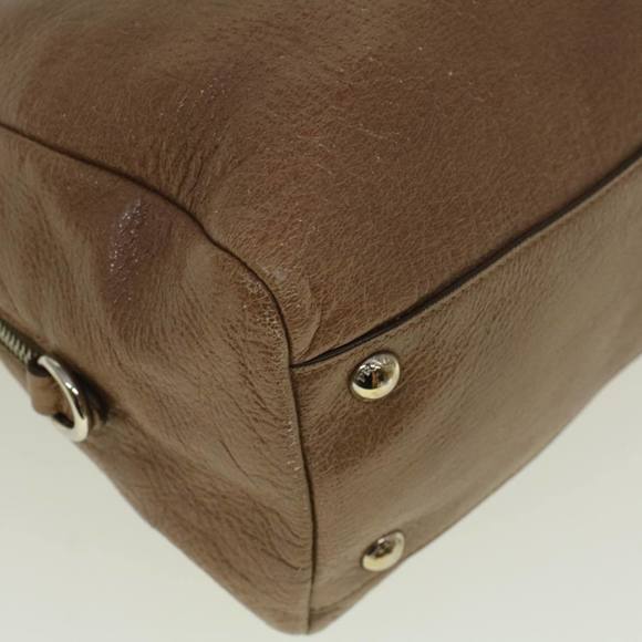 PRADA Hand Bag Leather Brown Auth yb407 - Picture 13 of 16